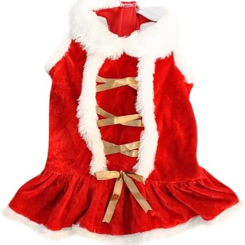 Winter Pet Christmas Costumes Dog Clothes Christmas Dog Dress For Small Dogs Coats Outfits Fleece Puppy Cat New Year Clothing