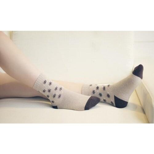 200pairs/lot winter warm womens christmas Snowflakes sock