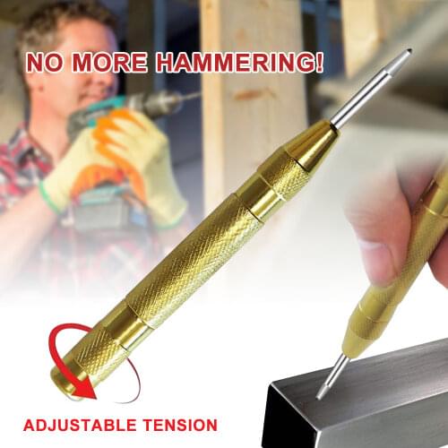 Single-Click Drill Setting Puncher Single-Click Drill Setting Pilot Puncher Wood Press Dent Marker Woodwork Tool Drill Bit 2