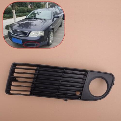 Car Exterior Left Front Bumper Fog Light Grille Grill Cover Fit for Audi A6 C5 Sedan Avant 1998-2002 Pre-facelift 4B0807681