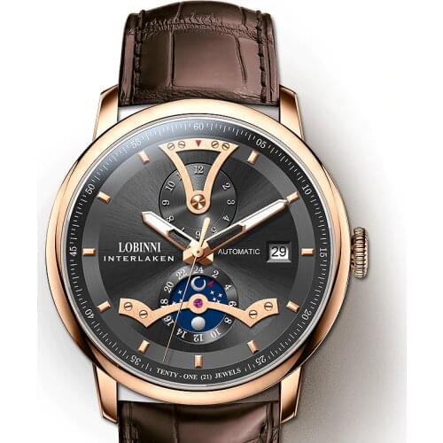 FREE Shipping Lobinni New Mens Limited Edition Hot-Selling Mechanical Watch Gift Box Mens watches 2020 modern Male watch Paga