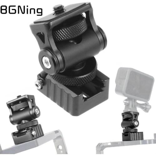 BGNing Monitor Holder Cold Shoe Mount for Camera Field Monitors Microphone Hot Shoe 180 Degree Adjustable Mount Bracket