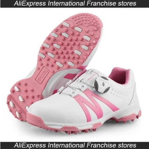 Microfiber Leather Childrens Girls Run Non-slip Golf Shoes Boys Training Competition Sneakers Spin Buckle Sports Tennis Shoes