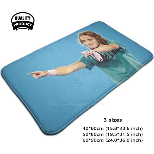 Tsitsipas 3 Sizes Home Rug Room Carpet Tsitsipas Tennis Us Open Legend Tennis Player Greece Tsitsipas Zverev Talent Shell White