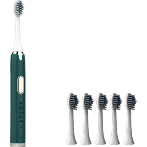 Rechargeable Electric Toothbrush Ultra Sonic Powerful 5 Speed Soft Hair Automatic Toothbrush for Adult Student