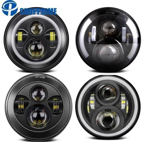 1 piece 7 inch headlights For Harley Motor motocycle PROJECTOR LED LIGHT for Lada Niva Jeep Wrangler JK LJ CJ LED Headlight