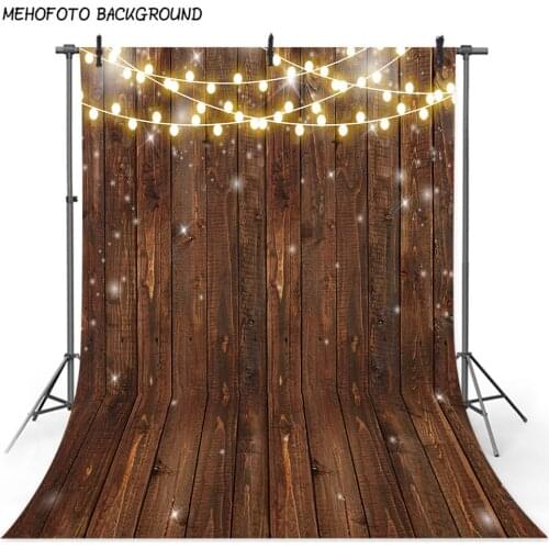 Bridal Shower Photography Backdrop Wooden Glitter Light Wedding Party Decoration Banner Background for Photo Studio