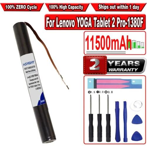 HSABAT 11500mAh L14C3K32 Battery for Lenovo YOGA Tablet 2 Pro-1380F 1380 YT2-1380 YT2-1380F Yoga 11-TTH L14D3K32