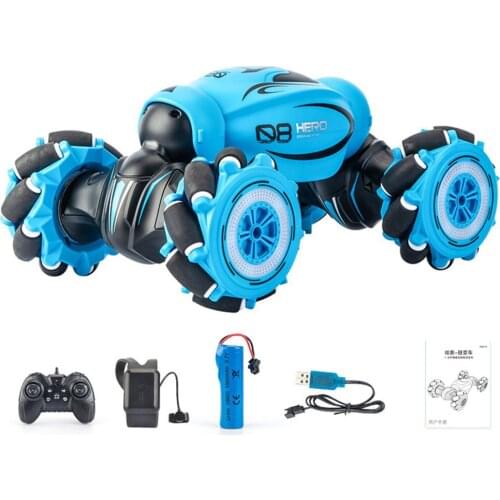 1:16 4WD Radio Gesture Induction Music Light Remote Control Twist High Speed RC Car Stunt off Road Drift Vehicle Toy D876