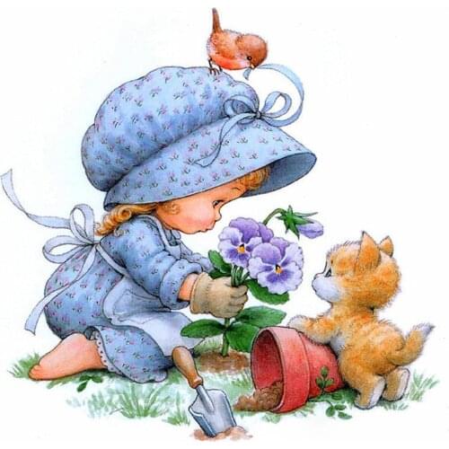 Animal Carton Cat Printed Canvas 11CT Cross-Stitch DIY Embroidery Patterns DMC Threads Knitting Handmade Sewing Package