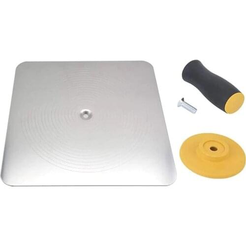 Lightweight Premium Aluminum Plate Plastering Hawk Plastering Hand Board with Comfort Grip Handle 12 x 12-Inch,2 Pack