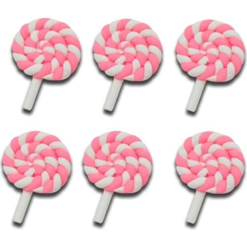 LF 20Pcs Mixed 17x15mm Clay Lollipop Cabochon Flatback Decoration Crafts Embellishments For Scrapbooking Diy Accessories