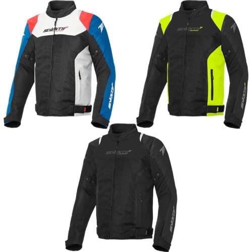 Seventh Degrees SD-JR48-mens summer racing black/fluor/multi-color biker jacket S to XXXL motorcycle