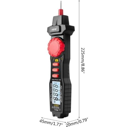 A3004 Multimeter Non Contact Pen Type Meter 4000 Counts AC/DC Voltage Resistance Capacitance Diode Continuity Tester