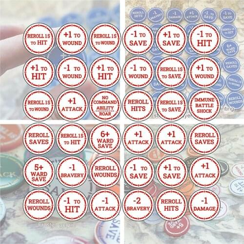 Tabletop Spells/Psychics/Abilities tokens Set for WH/AOS - AOS Tokens 36pcs