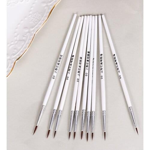10Pcs/Set Fine Hand Painted Thin Hook Line Pen Art Supplies Drawing Art Pen Paint Brush Nylon Brush Acrylic Painting Pen