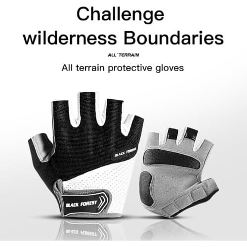 Outdoor Sport Sun1 Pair Cycling Protection Cycling Gloves Half-Finger Gloves Anti Slip Breathable Mesh Fabric Sport Bicycle Acc