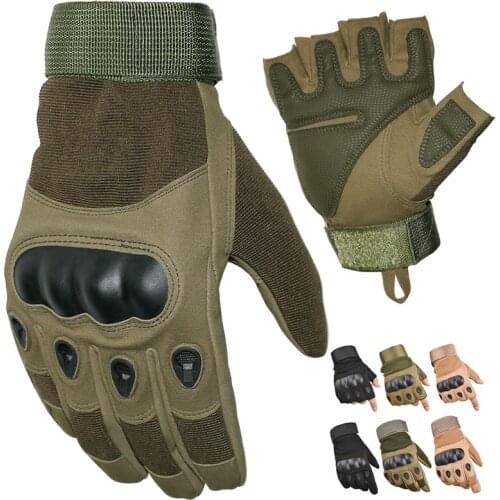 Men Tactical Gloves Outdoor Full Finger Gloves Half Finger Fitness Gloves for Cycling Motorcycle Gloves Camping Hiking Gloves