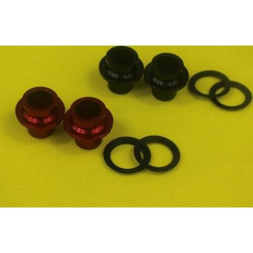 Powerway M32 front hub M15 thru side caps PHB-M32 end caps adaptors converters black red 15mm through axel with rubber seals