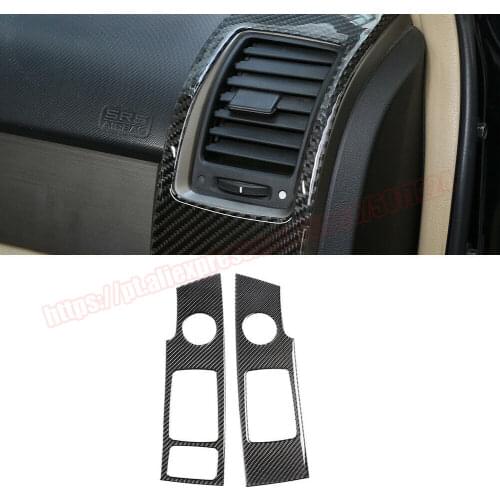 Real Carbon Fiber Side Air Vent Outlet Panel Cover Trim For Honda CR-V CRV 2007-2011