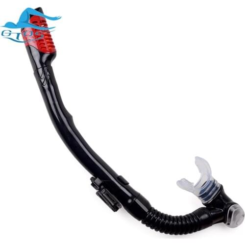 GTOS scuba diving skin dive dry snorkel silicone free diving snorkeling equipment,breathing tube swimming for adult