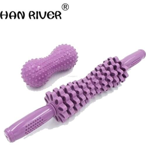 Gear massage bar fascia bar muscle relax fitness bar roll leg roll stick yoga thin leg langya roll wheel