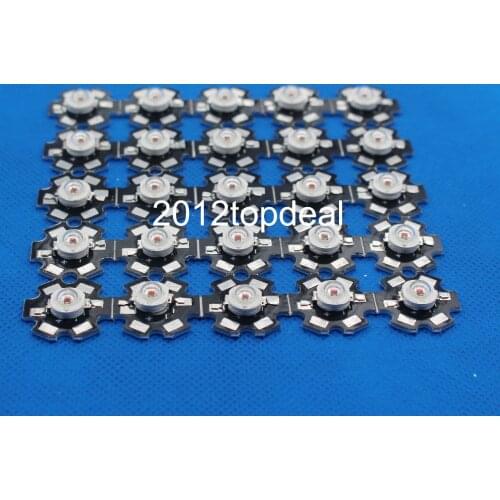 2 5 10 20 50 100pcs 1w 3w Deep Red 660nm ~ 665nm EPILEDS LED Light Bulb Part Diode For Plant Grow With 20mm Star