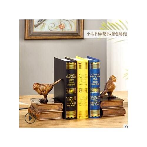 Vintage American Resin Bird Bookend Antique Magazine Books Holder Book Safe Table Storage Home Office Decor Desk Accessories