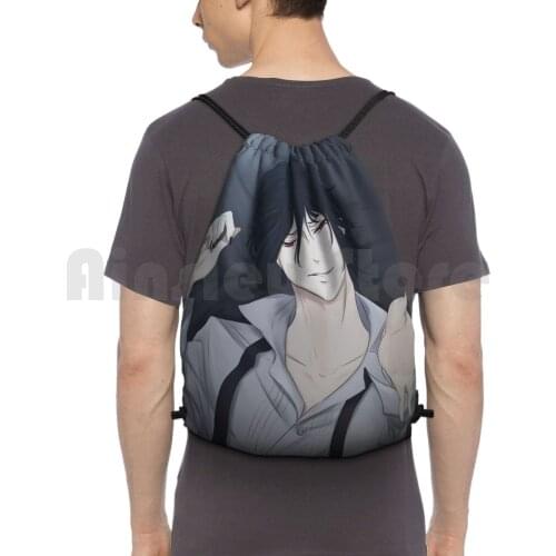 Michaelis Backpack Drawstring Bags Gym Bag Waterproof Anime Manga Michaelis Black Butler Black Butler Aridanblack