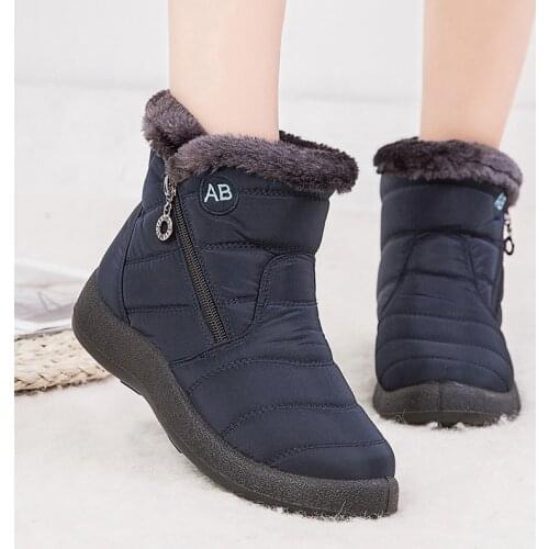 Women Boots Waterproof Winter Boots Women Low Heels Snow Boots For Quilted Winter Shoes Women Warm Ankle Botas Mujer Bottines