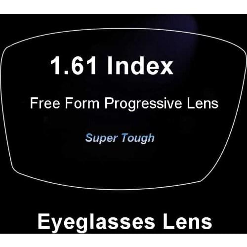 1.61 Super-Tough Digital Free Form Progressive Multi-Focal Prescription Customized Optical Eyeglasses Lenses With AR Coating 2Pc