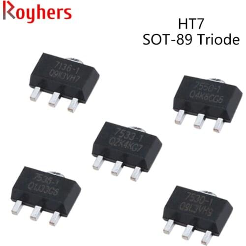 10Pcs Positive Voltage Regulator Transistor HT7150-1 HT7325-A HT7330 HT7333-1 HT7333-A HT7350-A HT7530-1 HT7533 HT7536-1 SOT-89
