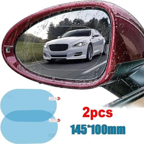 2Pcs/Set Anti Fog Water Mist Car Mirror Window Clear Film Rearview Mirror Waterproof Film Membrane Car Sticker Accessories