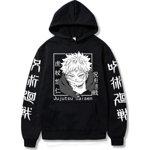2021 Harajuku Hoodies Unisex Jujutsu Kaisen Anime Printed Mens Hoodie Male Streetwear Casual Sweatshirts