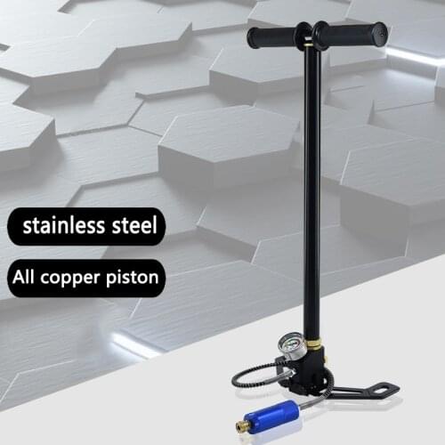 30Mpa Mini Air Pump 3 Stage Car Hand Operated Compressor Inflator Hunting Paintball PCP Pump 300bar For Air Gun