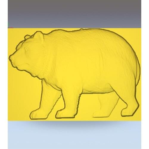 3d model relief for cnc in STL file format Bear_c