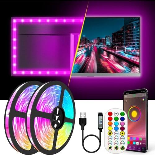 WIFI Bluetooth USB Led Strips Lights RGB 5050/2835 Led Lighting Lamp Light Phone APP Control For TikTok Light TV BackLight Party