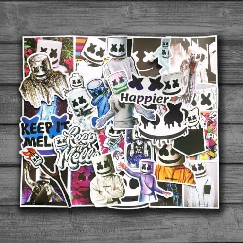 50 Pcs Keep It Mello EDM Pop Rock Singer Graffiti Stickers for Notebook Laptop Luggage Guitar Phone DIY Decal Waterproof Sticker