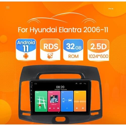 9" RDS 2din Android 11 Car Radio Multimedia Video Player Navigation GPS For Hyundai Elantra 2006-2011 Stereo Head Unit Autoradio