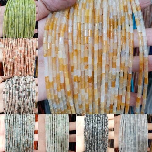 3x6mm 18 Colors Natural Semi-precious Stone Loose Beads Cylinder Shape DIY for Making Jewelry Necklace Bracelets Accessories