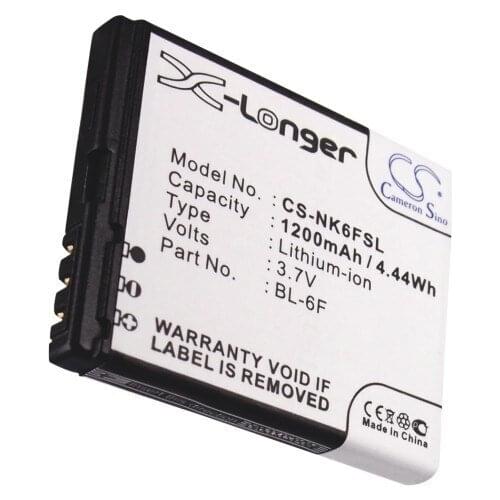 CameronSino for BLU Cubo NOKIA N78 N79 N95 8GB VIBO A688 N6F10T BL-6F battery