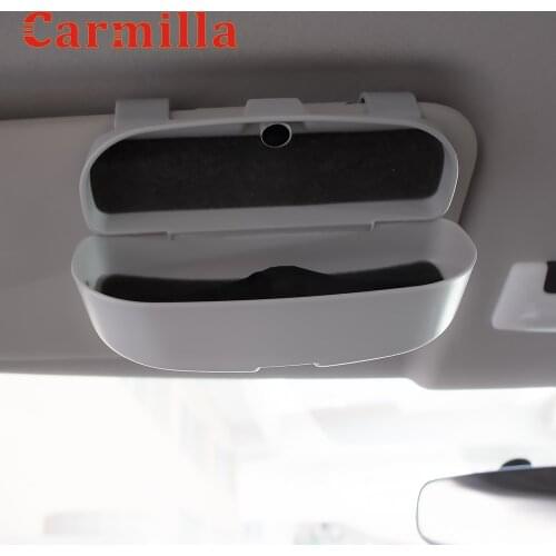 Carmilla Car Glasses Box Case Holder for DACIA SANDERO STEPWAY Dokker Logan Duster Lodgy Sunglasses Holder Case