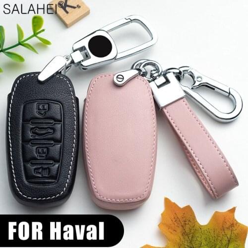 Leather Car Key Cover Case Keychain Ring Protection for Great Wall Haval Coupe H7 H8 H9 GMW H6 H2 HAVAL H6 H7 H8 H9 H2S