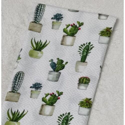 Brand New Cactus Printed Cotton Fabric 50x105cm Design A Fabric Patchwork for Cloth Dress Party Home Decor