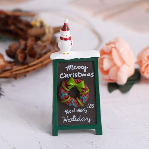 Miniature Shop Decorative Christmas Notice Board 1:12 Dollhouse Furniture Toys