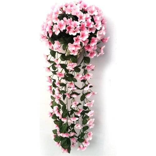 Artificial Flower Simulation Wall Hanging Basket silk Vine Flowers Fake Flower Handmake Bouquet Wedding Decoration DIY