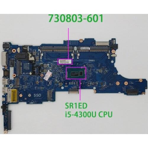 Genuine 730803-601 730803-001 730803-501 w i5-4300U CPU 6050A2560201-MB Laptop Motherboard for HP 840 850 G1 Notebook PC
