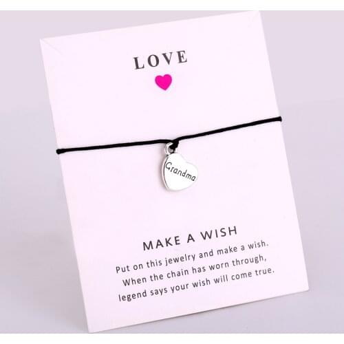 Daughter Grandma Grandpa Dad Father Brother Uncle Aunt Son Charm Bracelets Jewelry Friendship Christmas Gift Drop Shipping