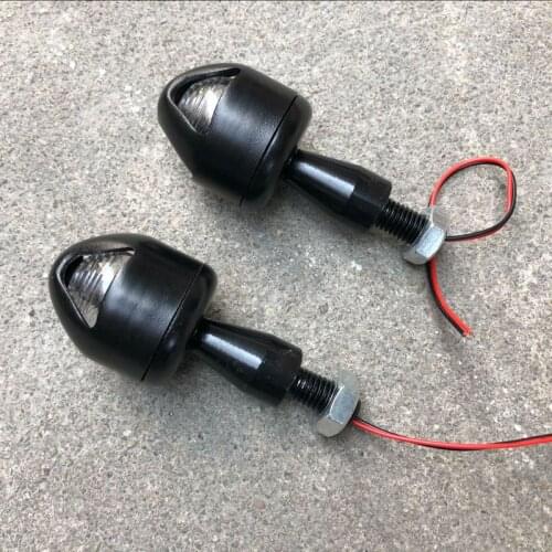 Pair Metal Motorcycle Turn Signals Indicator Light Lamp Cruiser Chopper Cafe Racer Old School Bobber Touring Dirt bike