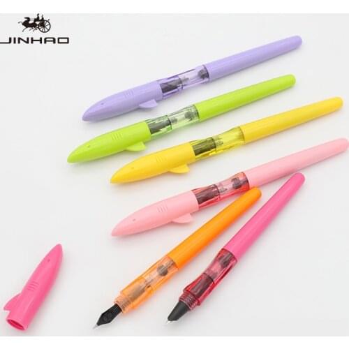 Jinhao Shark Fountain Pens 0.38mm Calligraphy Pen Ink Pen Pluma Student Stationery Caneta Tinteiro Fuente Stylo Plume Customize